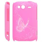 HTC Wildfire S Sommerfugl cover (Pink)